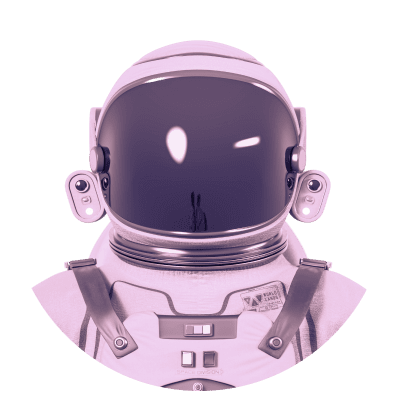 Représentation du partenaire scientifique en astronaute.