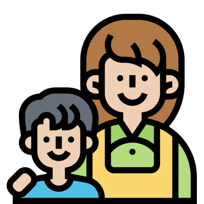 Représentation imagée de Céline Baijot avec un enfant