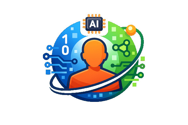 Empreinte symbolique représentant la présence humaine dans un écosystème algorithmique