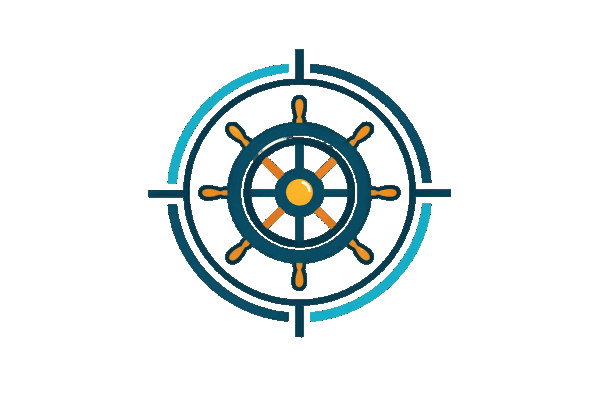 Gouvernail symbolisant le pilotage humain de l’ia