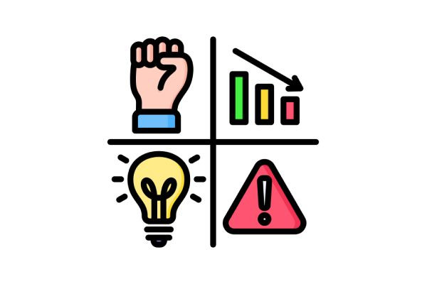 Boussole et axes symbolisant le pilotage en environnement vuca